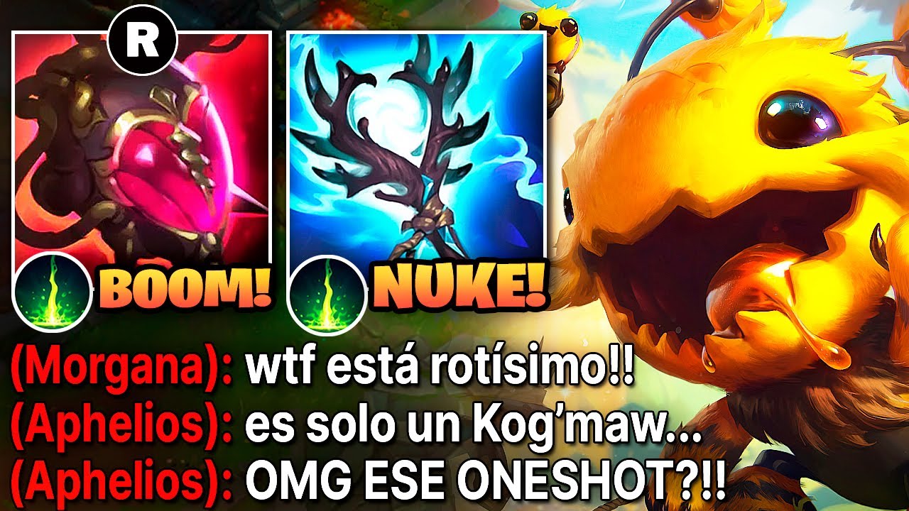 Kog'Maw Pero Cada R quita el 150% de Vida al Rival con full AP