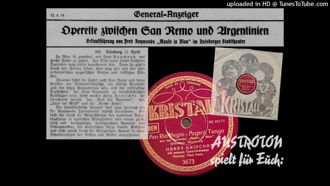 Harry Krischa Tanzorch., Paul Dorn: Am Rio Negro - Tango (Berlin 1937)