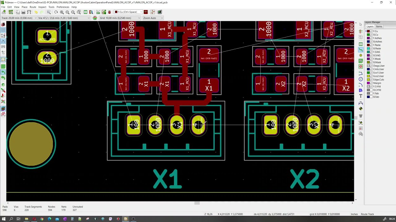 Kicad Timelapse - ACOP Routing