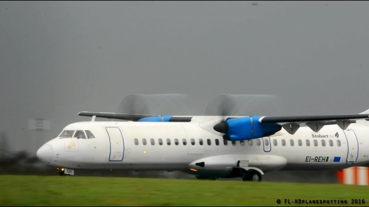 *AWESOME PROP VORTICES* Stobart Air ATR-72 EI-REH at London-Southend [SEN/EGMC]