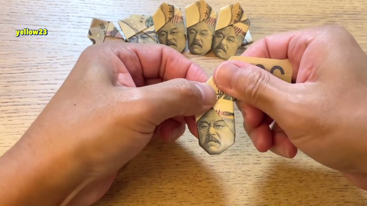 新紙幣折り紙 ターバン北里柴三郎さん 