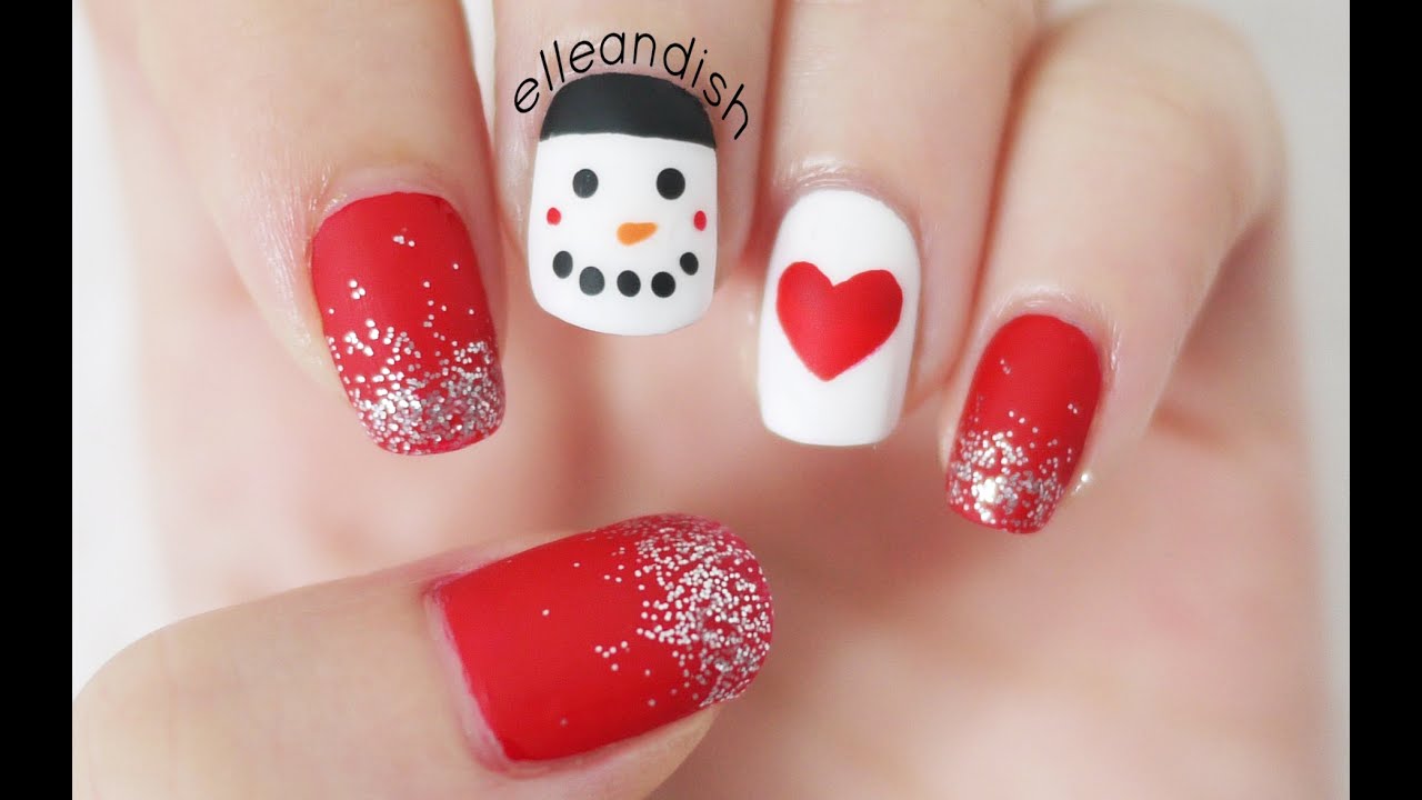 ☃ Christmas Nails: Matte Snowman