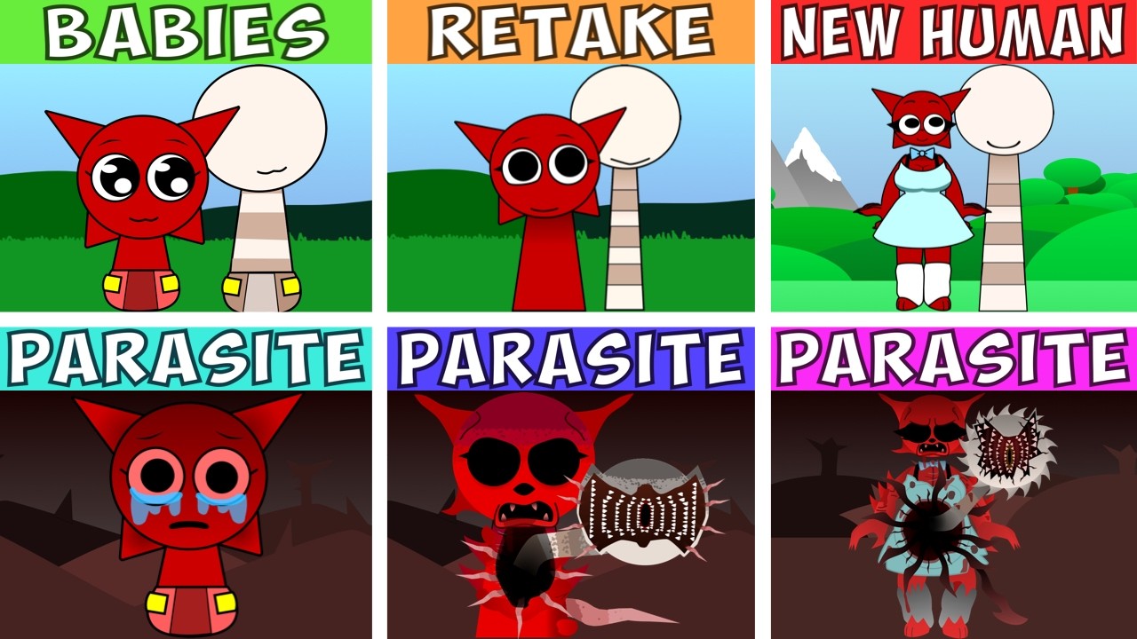 Incredibox Sprunki | Retake & Babies & New Human VS ParaSprunki