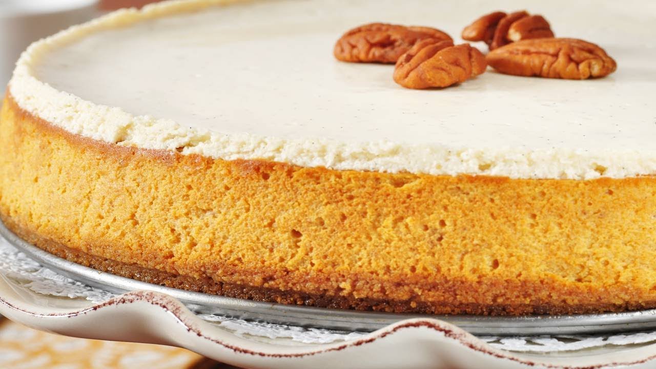 Pumpkin Cheesecake (Classic Version) - Joyofbaking.com