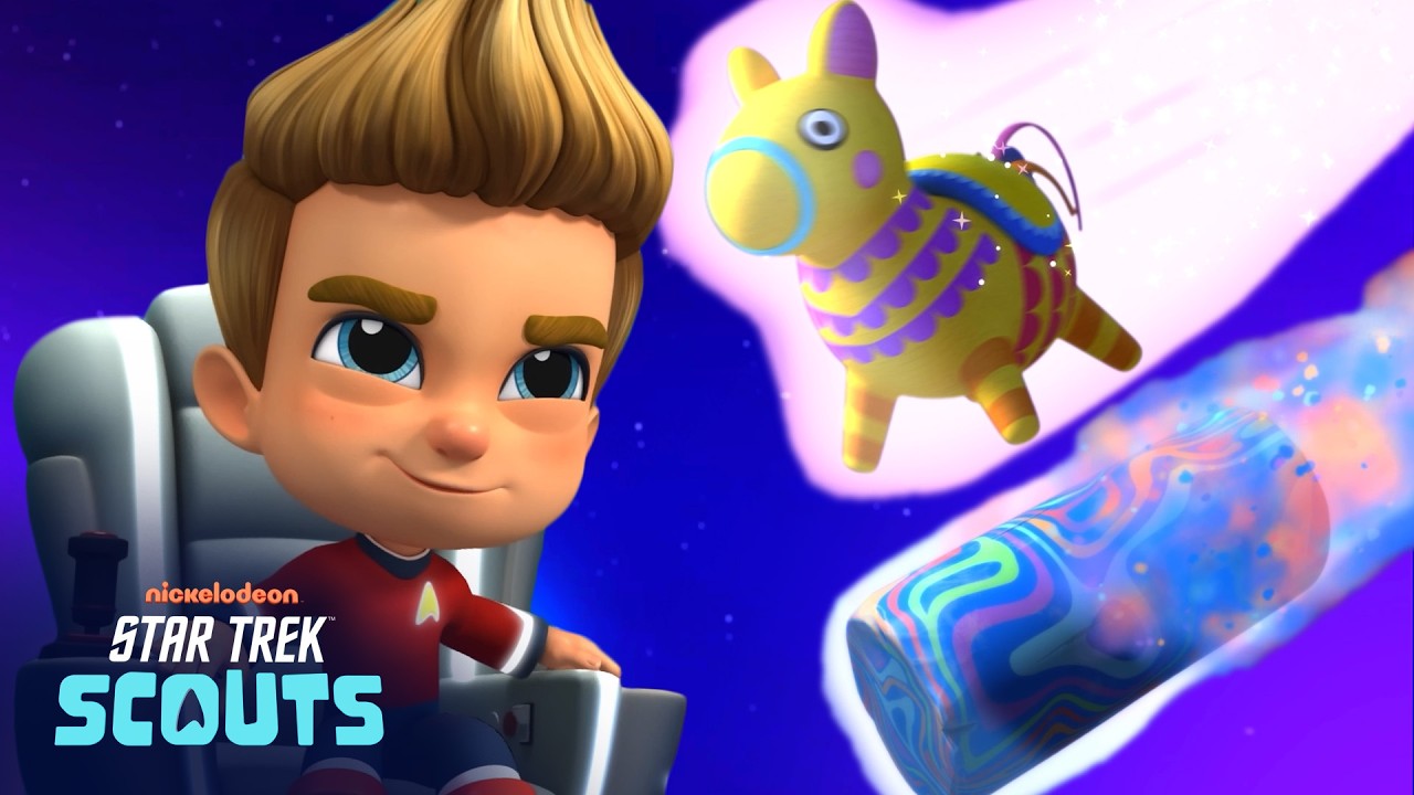 Star Trek Scouts Blast Piñata & Chalk Asteroids in Space! 🪅☄️ | Nick Jr.