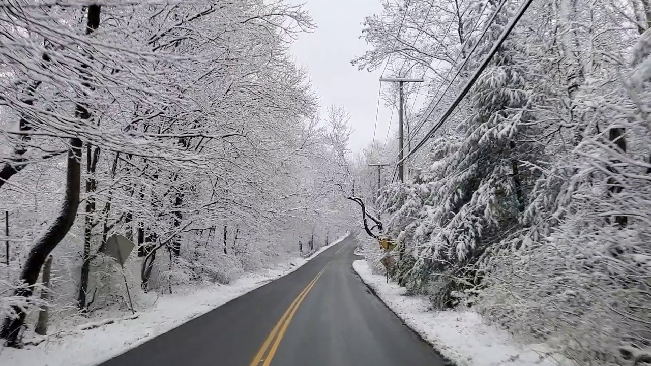 Bedford Snow Day - A drive down McLain Street & Guard Hill Rd in Northern Westchester - Bedford NY