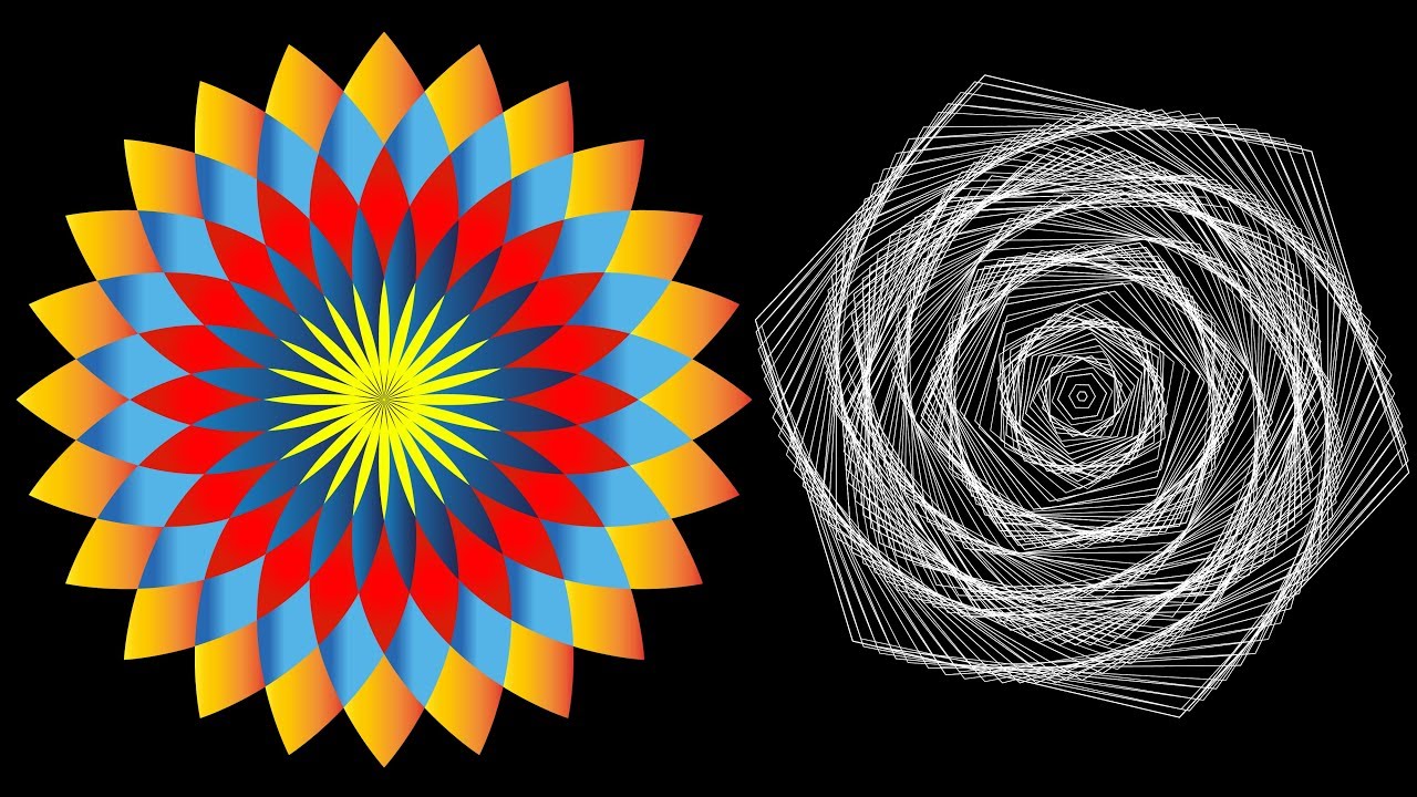 illustrator Spirograph effect Tutorial  How to use Rotate Tool | Graphics Design Tutorial Part-06