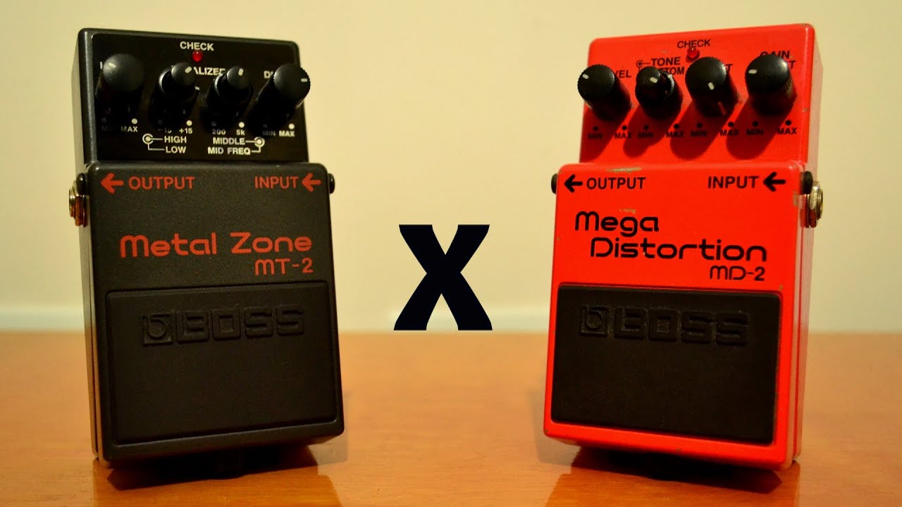 Boss Metal Zone MT-2  x  Boss Mega Distortion MD-2