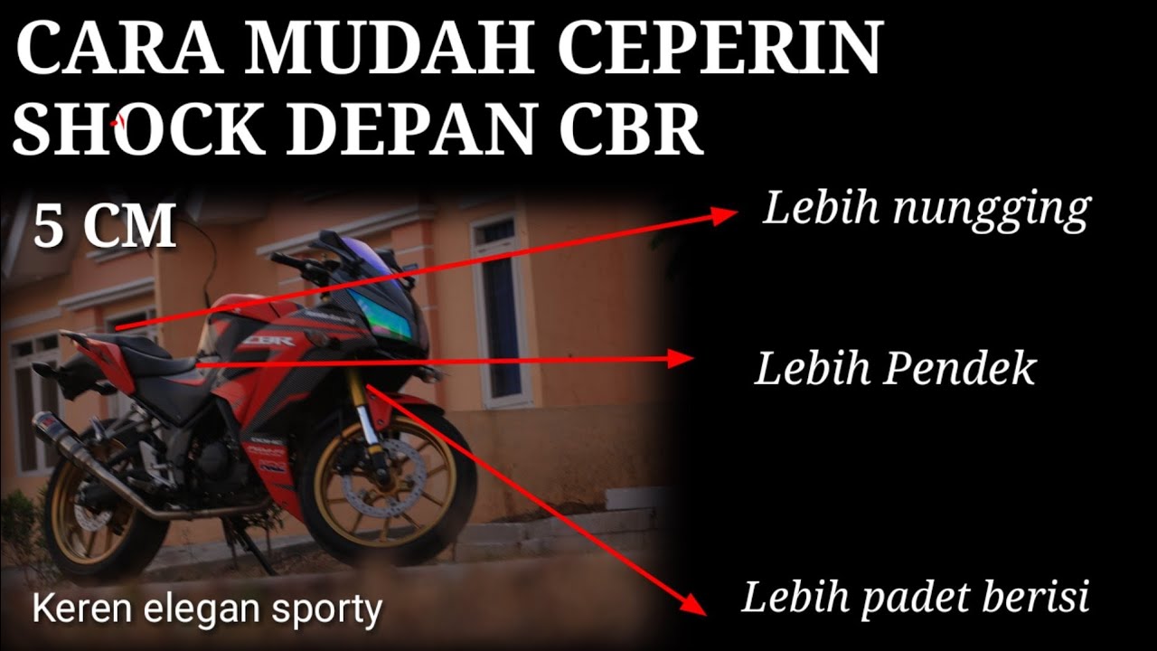 Cara nurunin shock depan cbr k45||ceperin shock cbr
