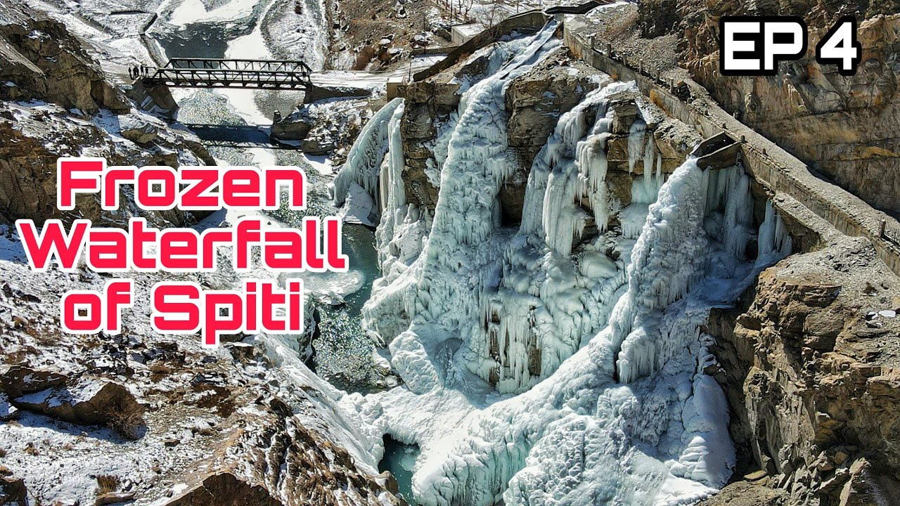 Frozen Waterfall of SPITI || Extreme Winter SPITI 2023 || EP 4