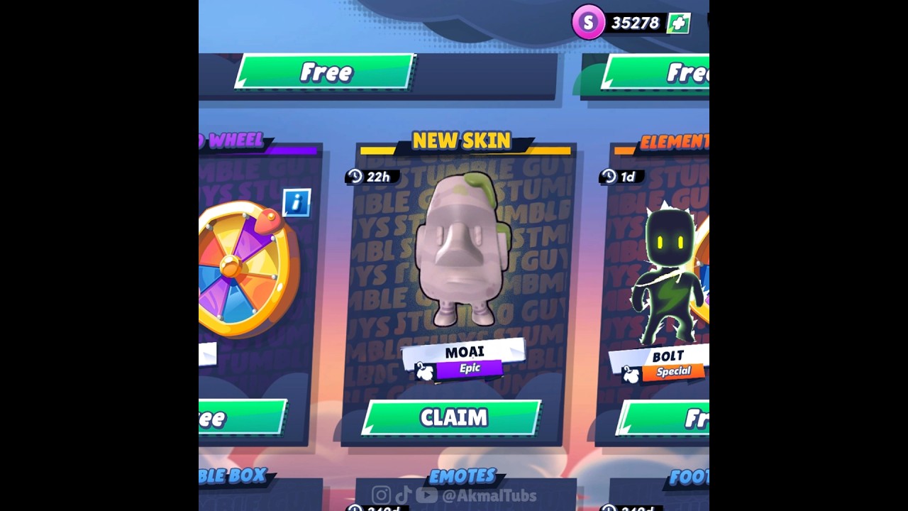 New Skin MOAI Stumble Guys 🗿 #shorts #stumbleguys