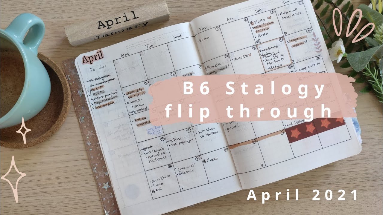 B6 Stalogy flip through | April 2021 in my bullet journal