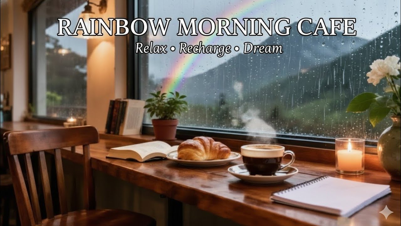 Bossa Nova Rain Jazz ☕🌧️ Warm Cozy Ambience with Soft Music for Relaxation