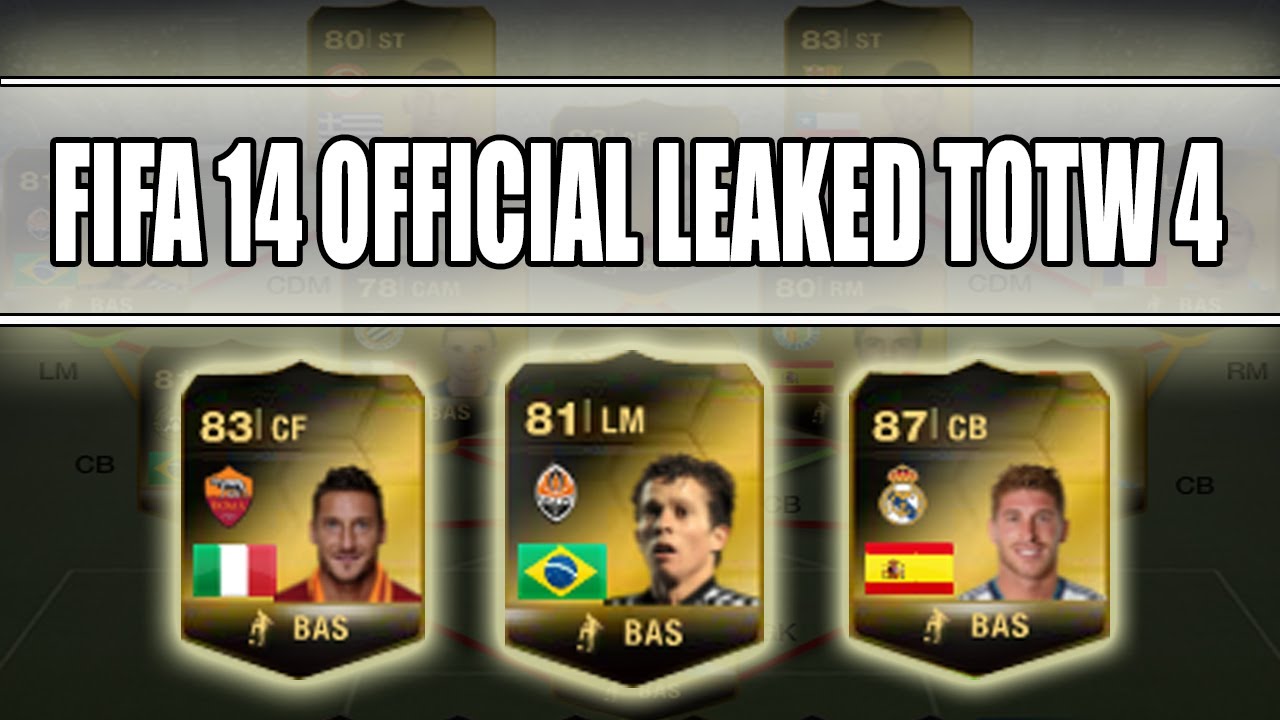 FIFA 14 Potential Leaked TOTW 4!!! Ft Ramos, Bernard + Totti