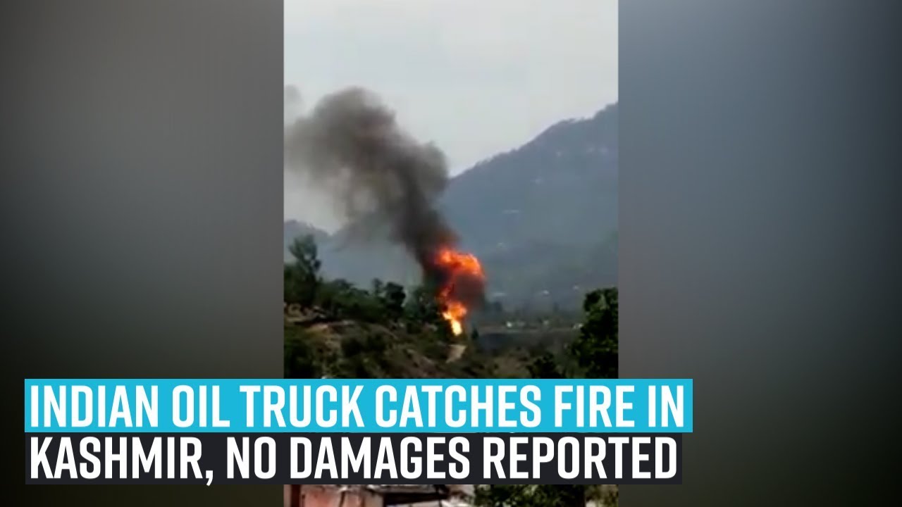 Indian Oil truck catches fire in Kashmir, no damages reported