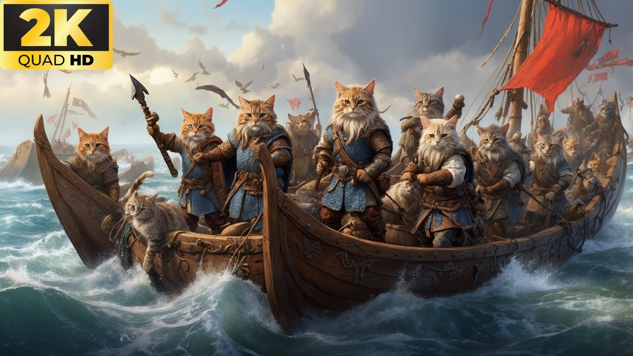Valhalla calling! SK&Aring;L! by Miracle Of Sound ft. Cats Vikings AI animation.