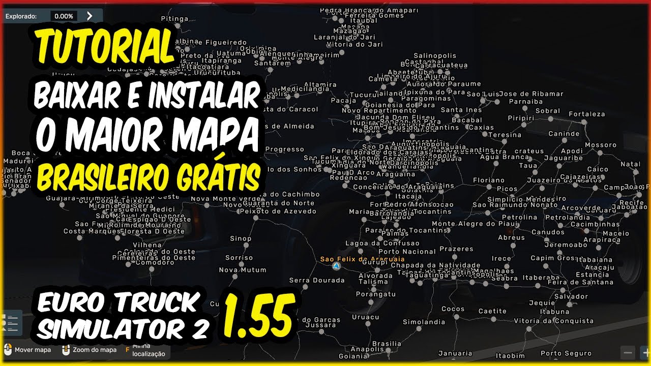 COMO BAIXAR E INSTALAR MAPA BR BRASIL NO EURO TRUCK SIMULATOR 2 MAIOR MAPA BRASILEIRO ETS2 GR&Aacute;TIS