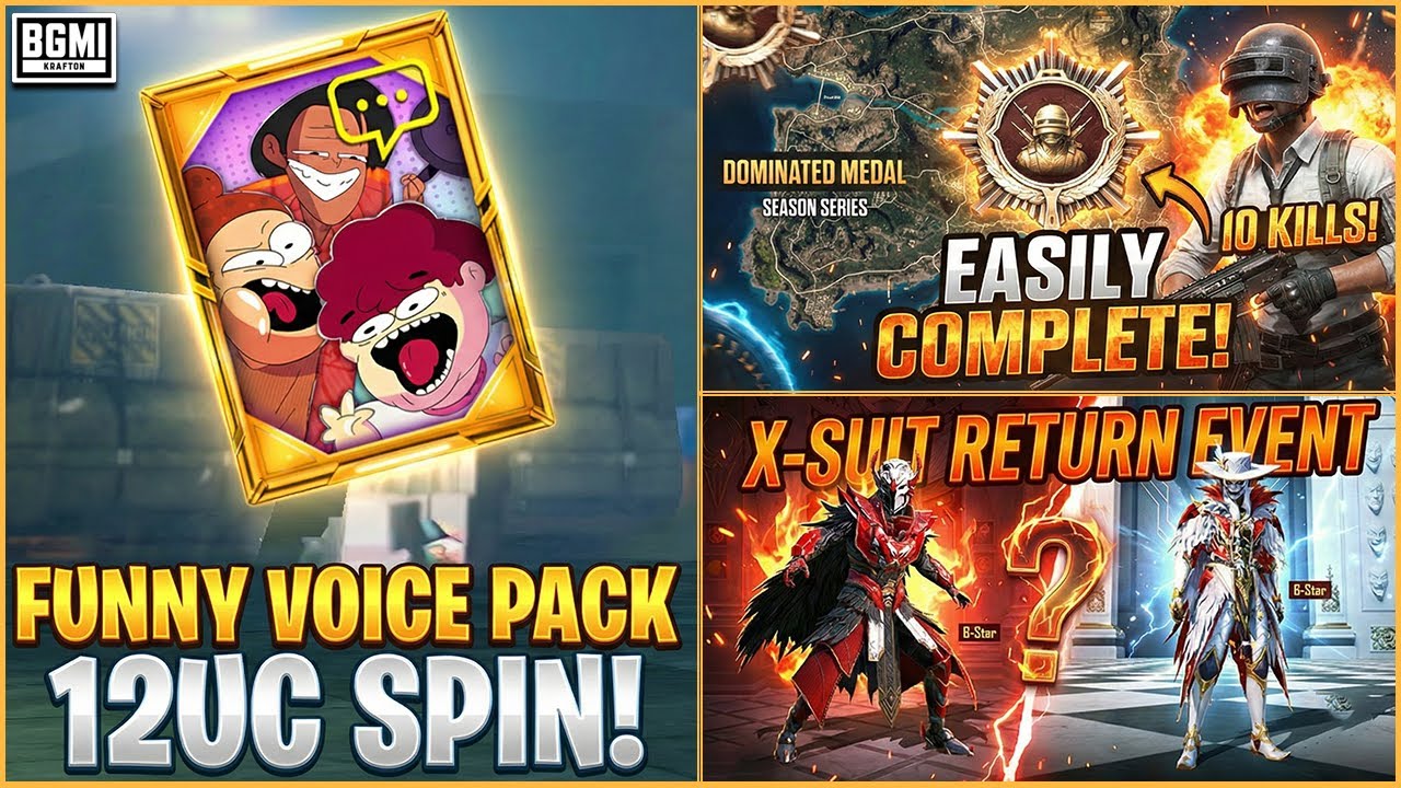 🤣 NEW 12UC FUNNY VOICE PACK SPIN || EASY WAY TO COMPLETE TRIAL CHALLENGE || X-SUIT POSSIBLITY?