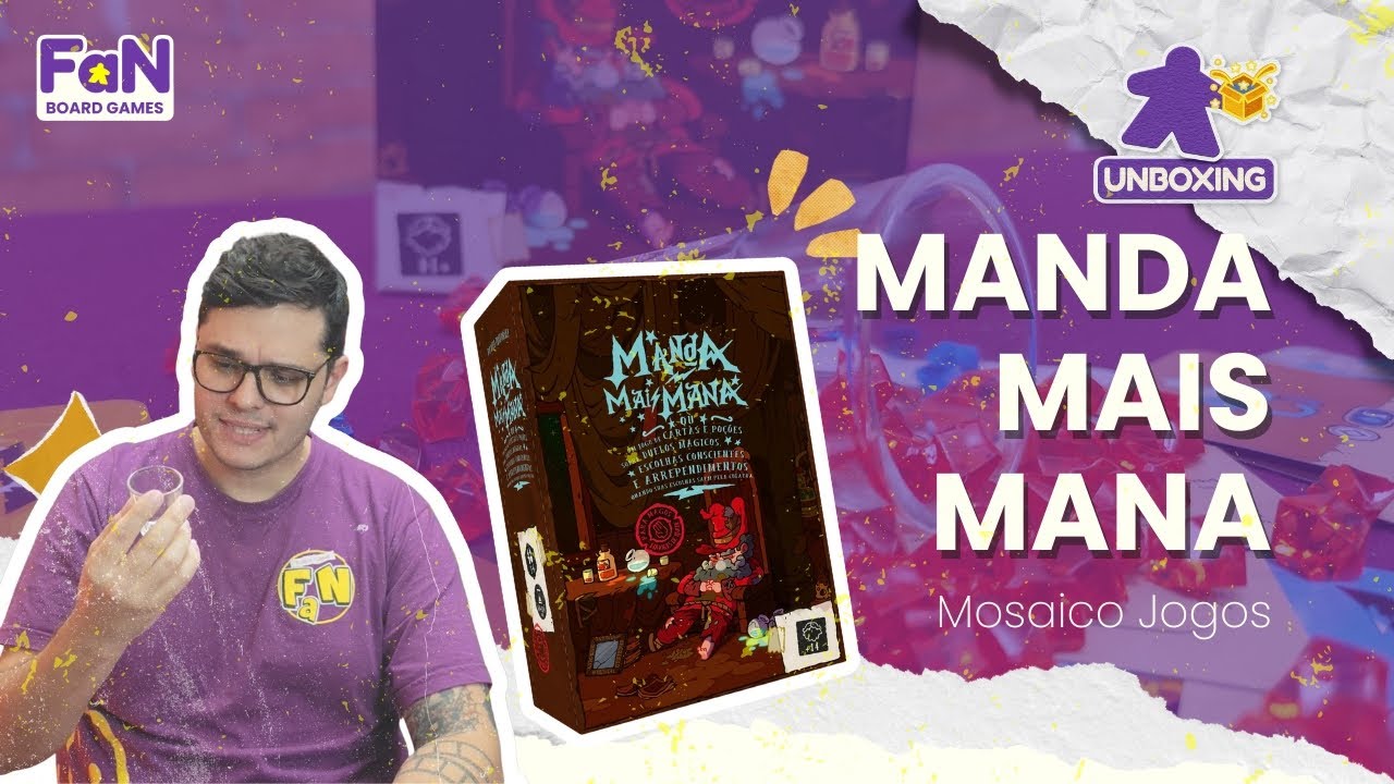 Unboxing Manda Mais Mana 🧙 (Mosaico Jogos)