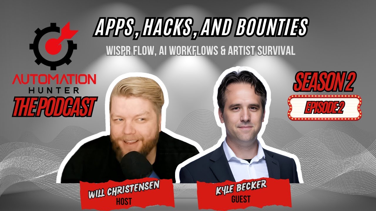 Wispr Flow, AI Workflows & Artist Survival w/ Kyle Becker &ndash; Apps, Hacks, & Bounties &ndash; Ep. 2 Season 2
