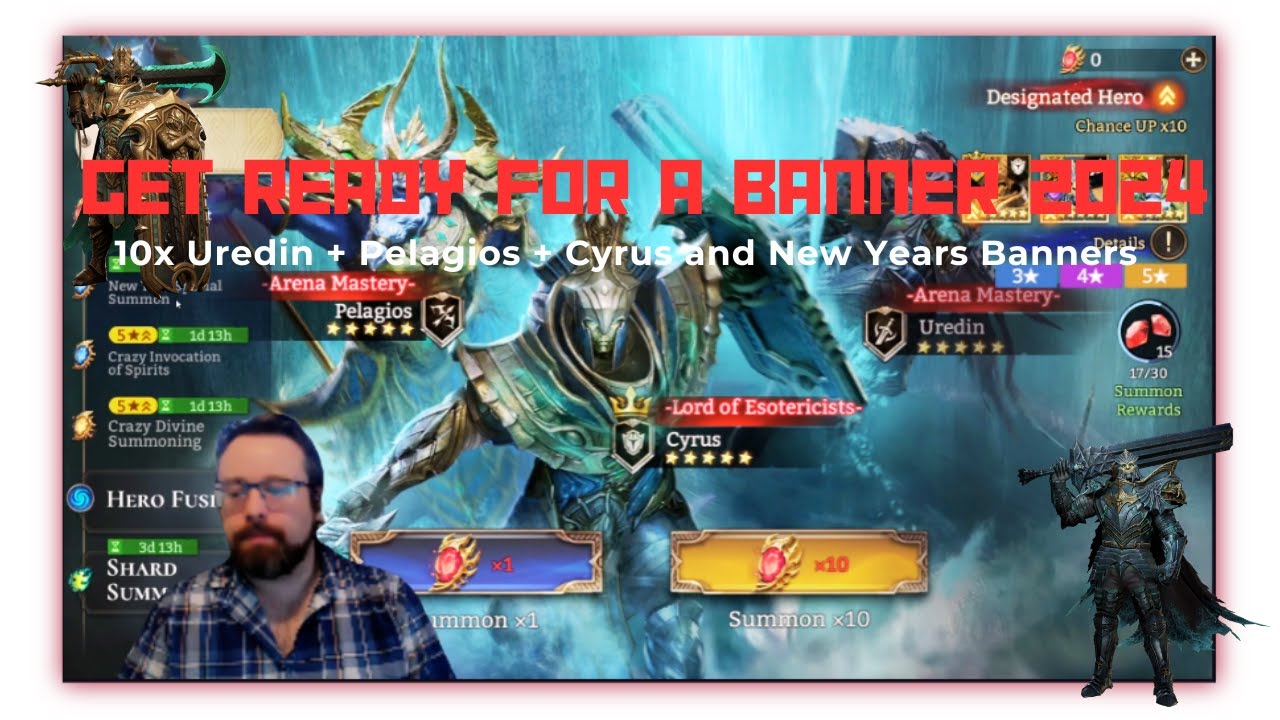 10x Uredin + Pelagios + Cyrus   and Should You Summon on the New Years Banner  Watcher of Realms   M