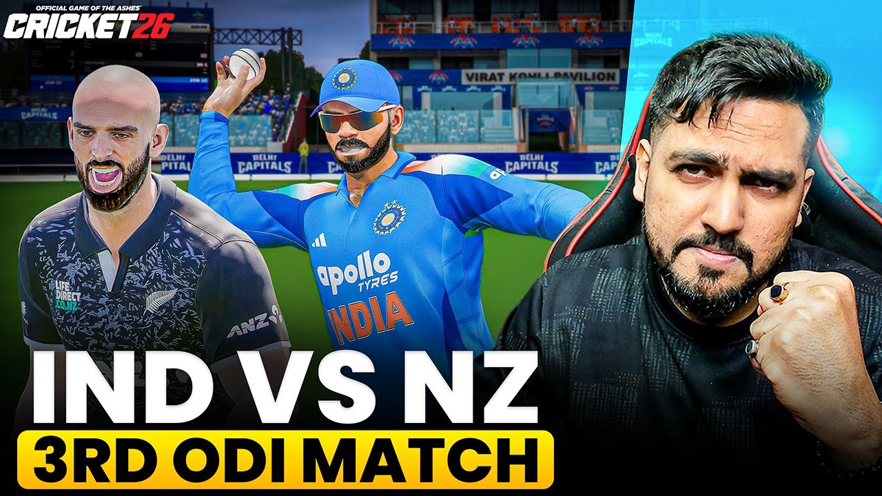 India vs New Zealand 3rd ODI Match Live | Series Decider💯| RO-KO💪 | Cricket 26 Live | RtxVivek