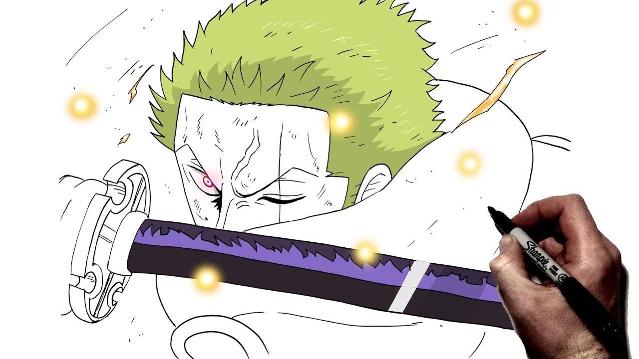Как нарисовать Зоро | Пошаговая инструкция | One Piece