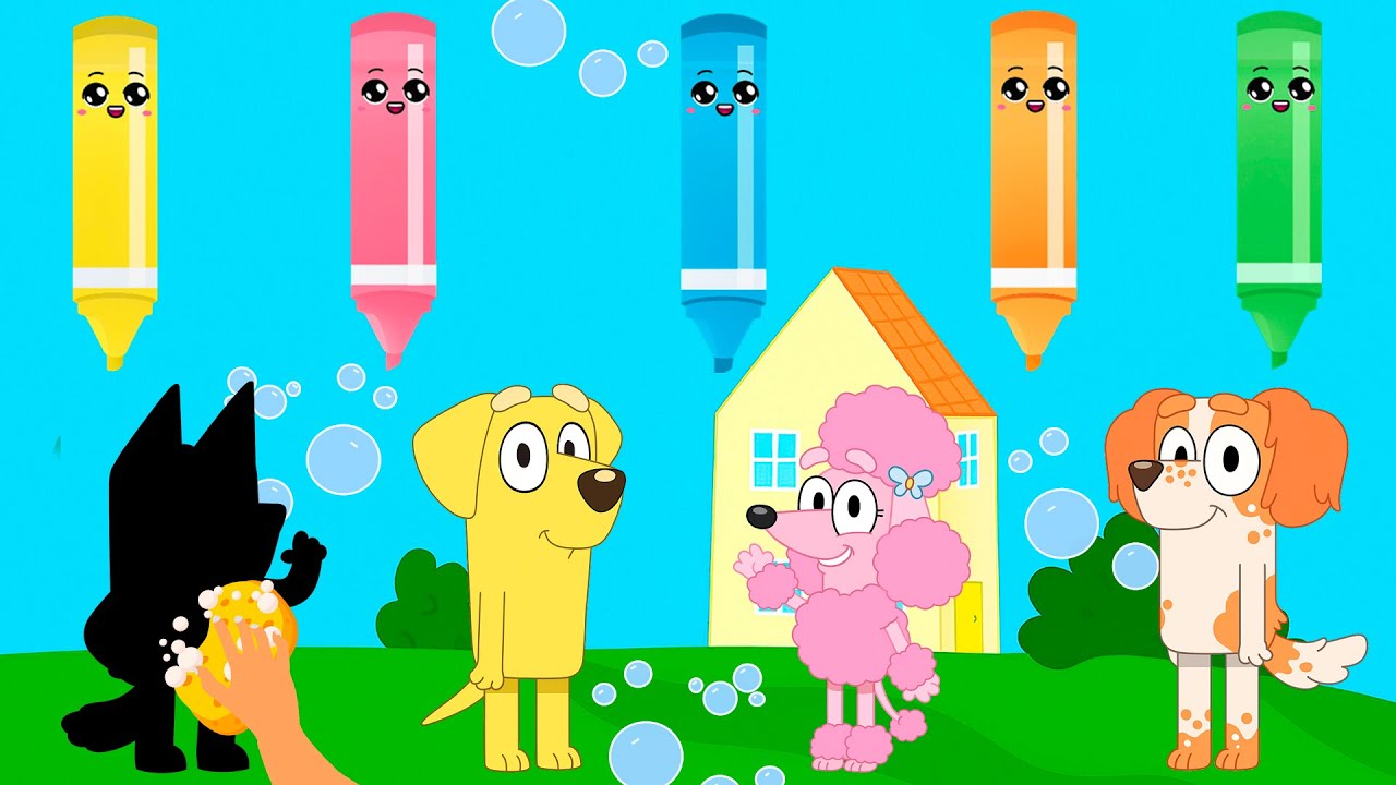 Bluey And Friends Dress Up & Learn Colors!  Kids Coloring with Bluey & Friends