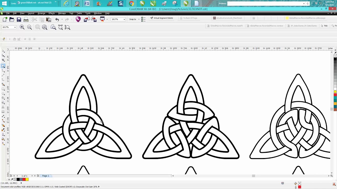 Corel Draw Tips & Tricks Celtic knot font Part 3