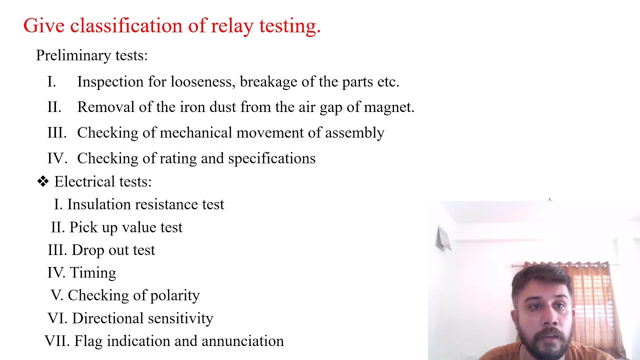 SGP Types of Relay testing in  English