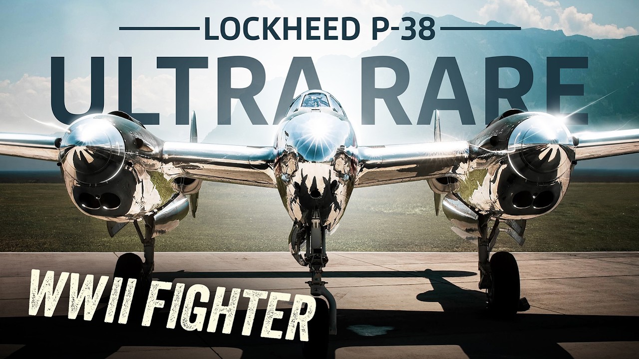 P-38 LIGHTNING 💥ULTRA RARE WWII FIGHTER💥 (100% RAW SOUND IN 4K)