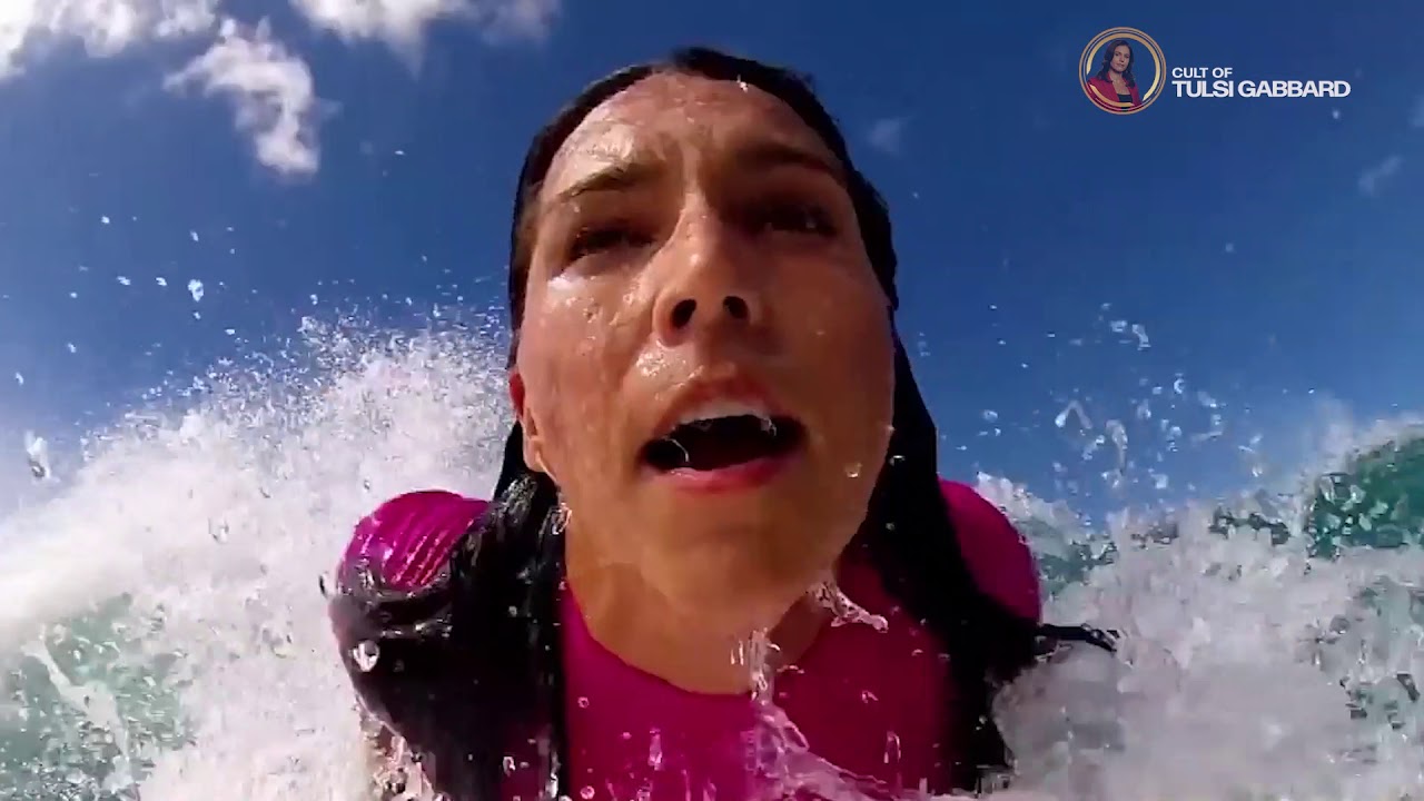 Tulsi Gabbard Surfing