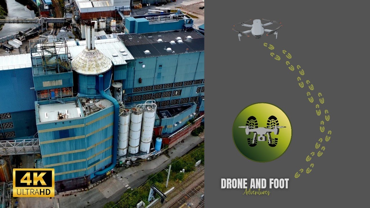 Unilever Warrington & Pink Eye Building: Drone Footage of Abandoned Factory