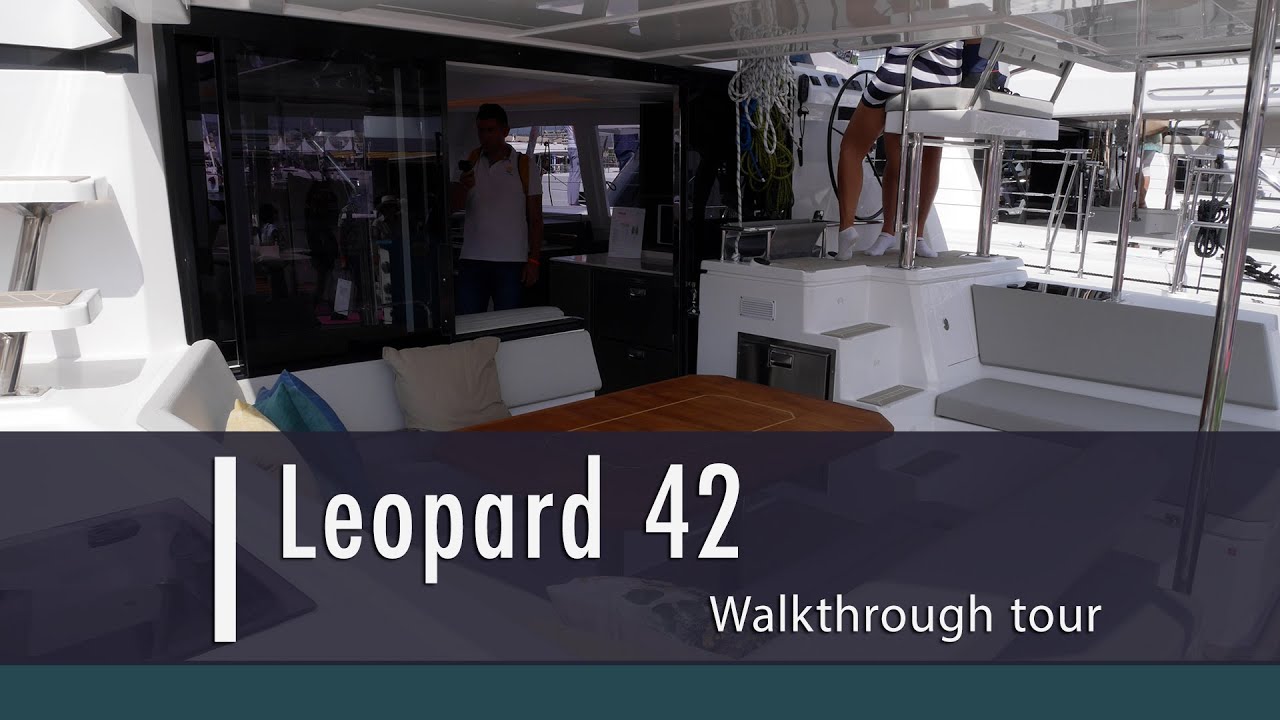 Catamaran Leopard 42 visite intérieur/extérieur