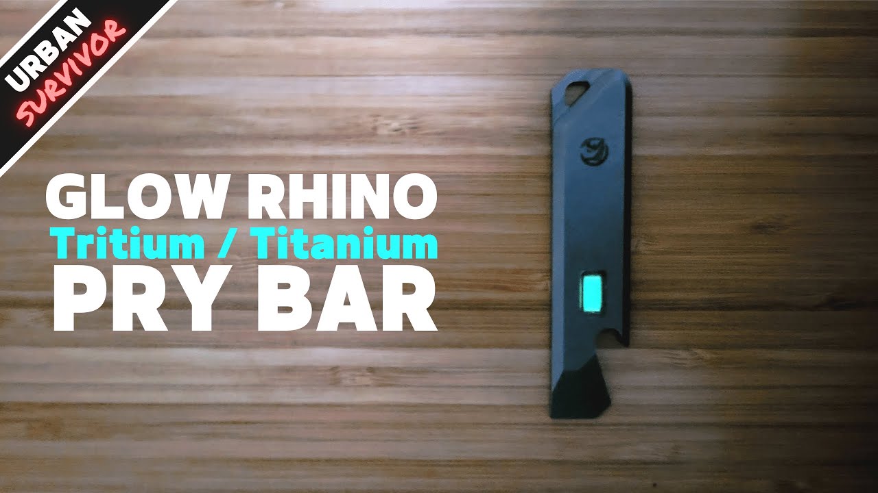 Glow Rhino Tritium Titanium Prybar (Best EDC Keychain Pry Bar)