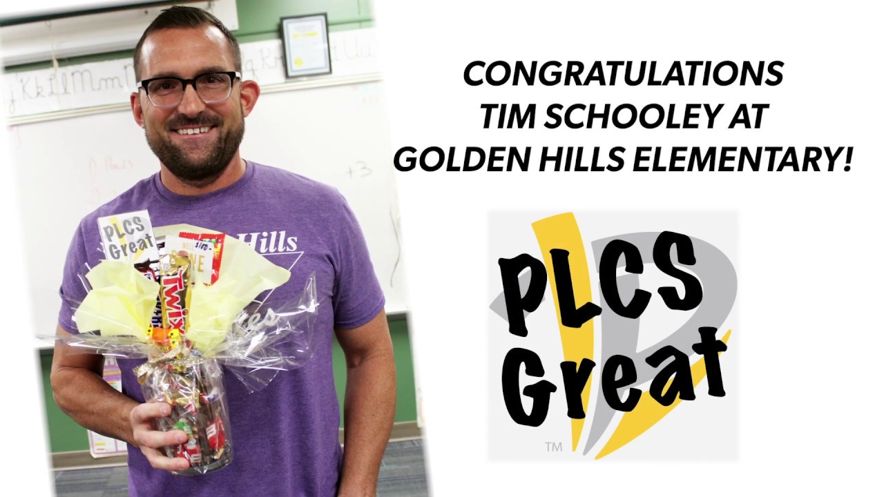 PLCS November Superintendent Award Winner: Tim Schooley, Golden Hills Elementary