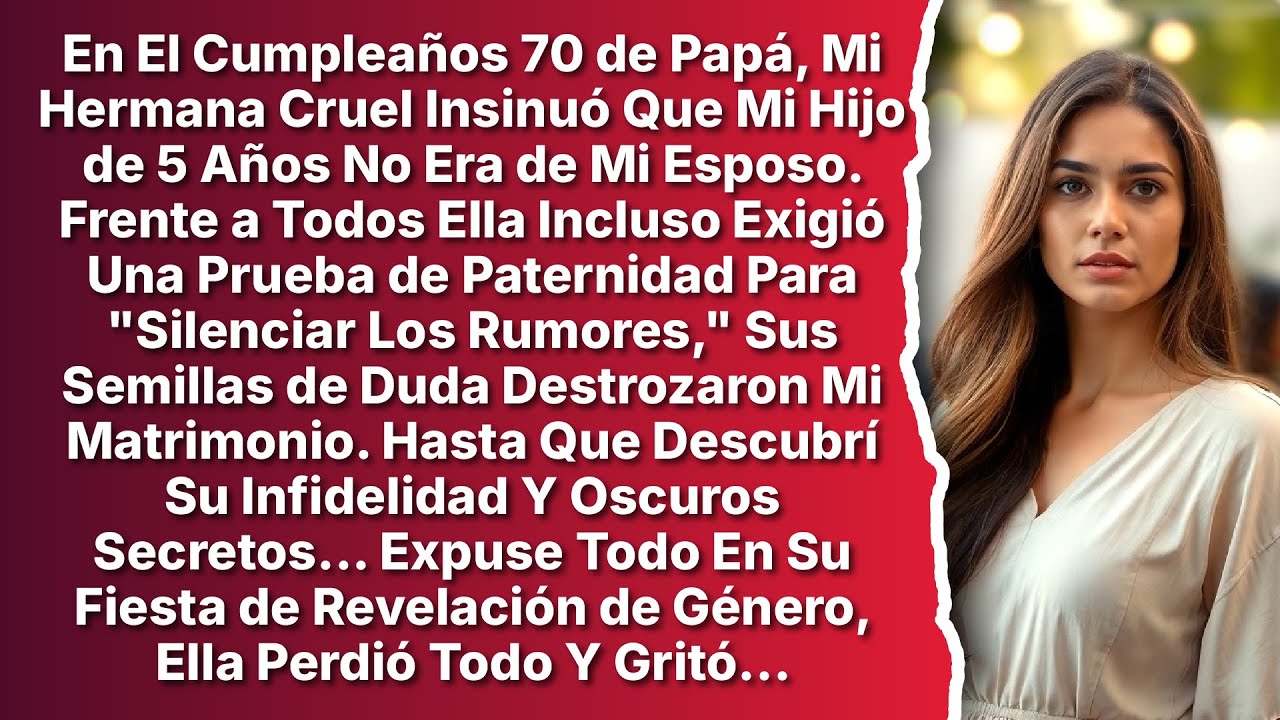 En El Cumpleaños 70 de Papá, Mi Hermana Cruel Insinuó Que Mi Hijo de 5 Años No Era de Mi Esposo, Y..