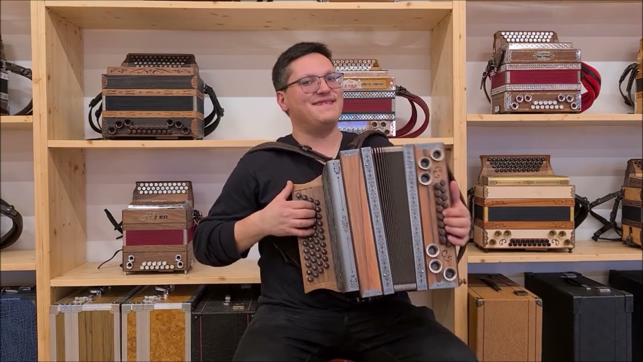 WoidBua Harmonika Modell Premium Indischer Apfel B es as des
