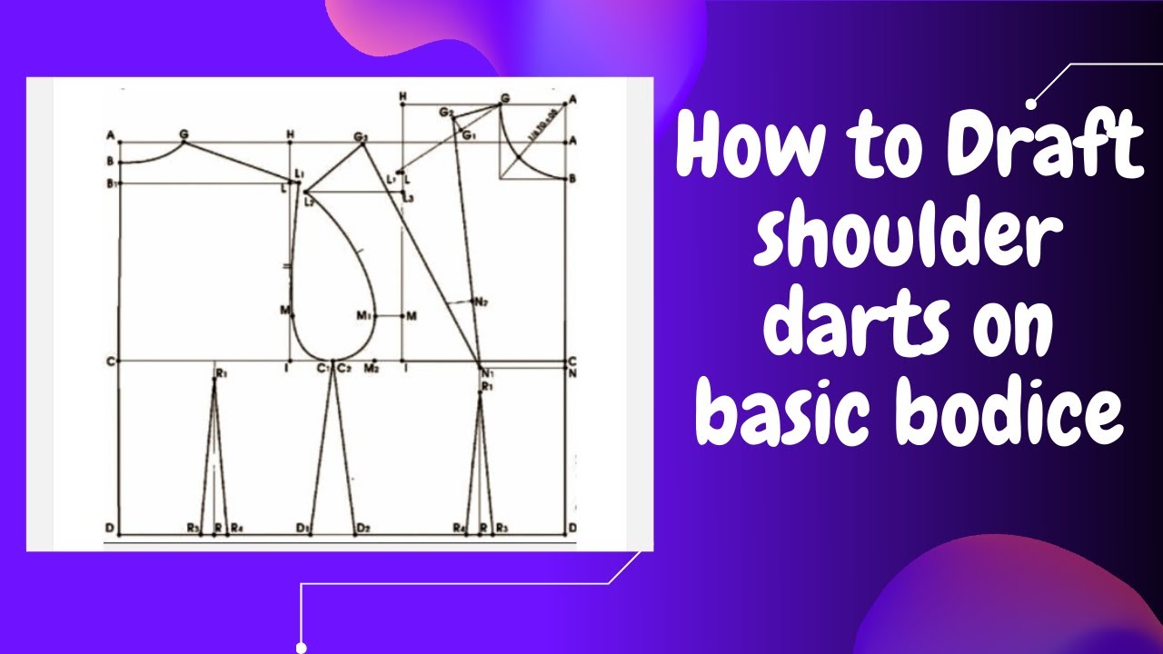 HOW TO: draft shoulder darts on basic bodice [DETAILED]