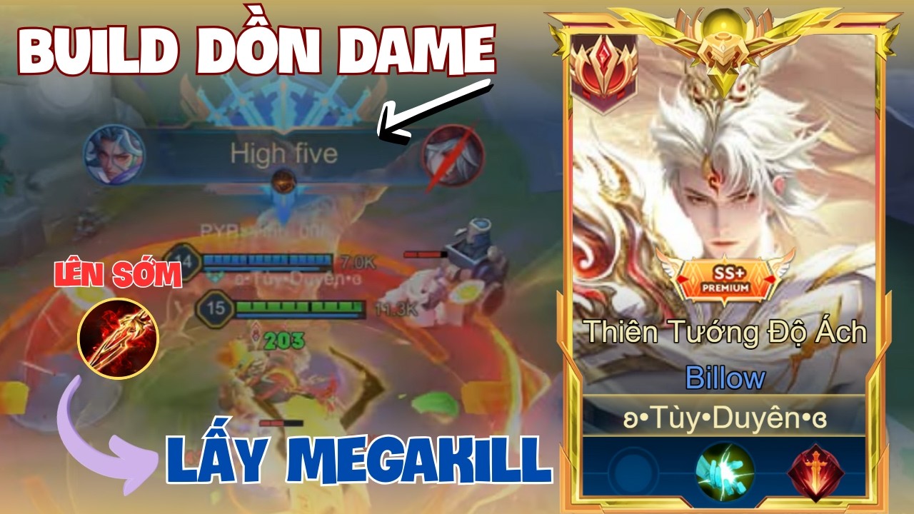 Billow Thiên Tướng Phong Cách Sốc Dame Lấy Megakill Mãn Nhãn - Liên Quân