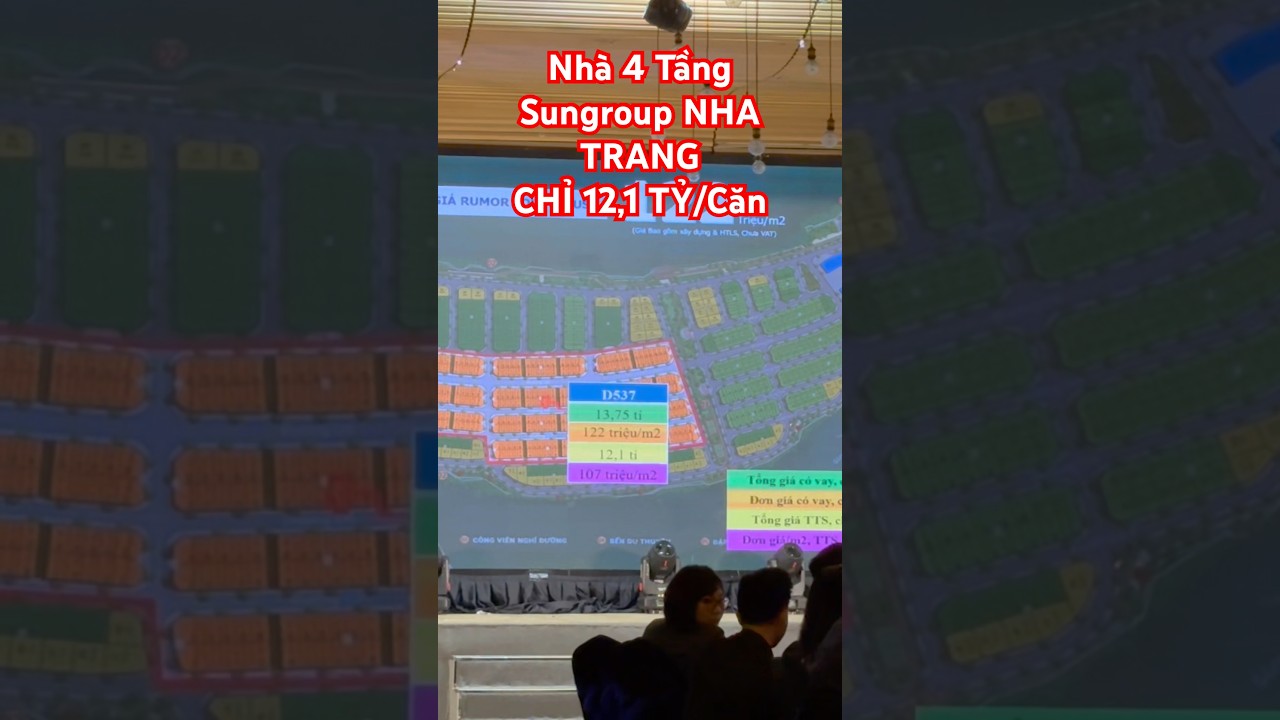 SỐC ! Nh&agrave; 4 Tầng Sungroup NHA TRANG chỉ 12,1 TỶ/Căn Ngang 7,5m Số Lượng GIỚI HẠN I Alo 0353687732