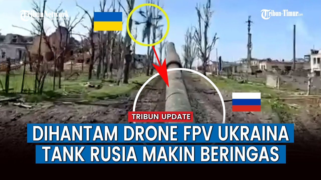Perkasanya Tank Rusia, Dihantam Drone FPV Ukraina Namun Tetap Utuh dan Bekerja!