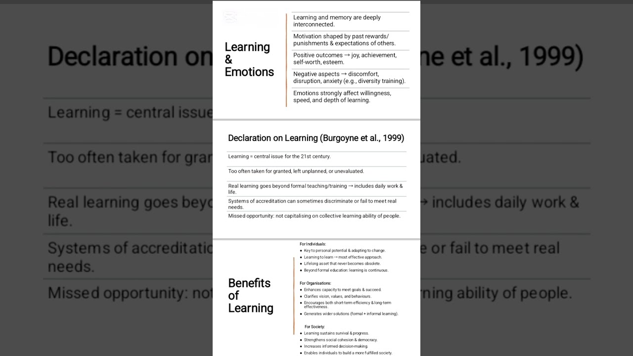 Learning and development 
