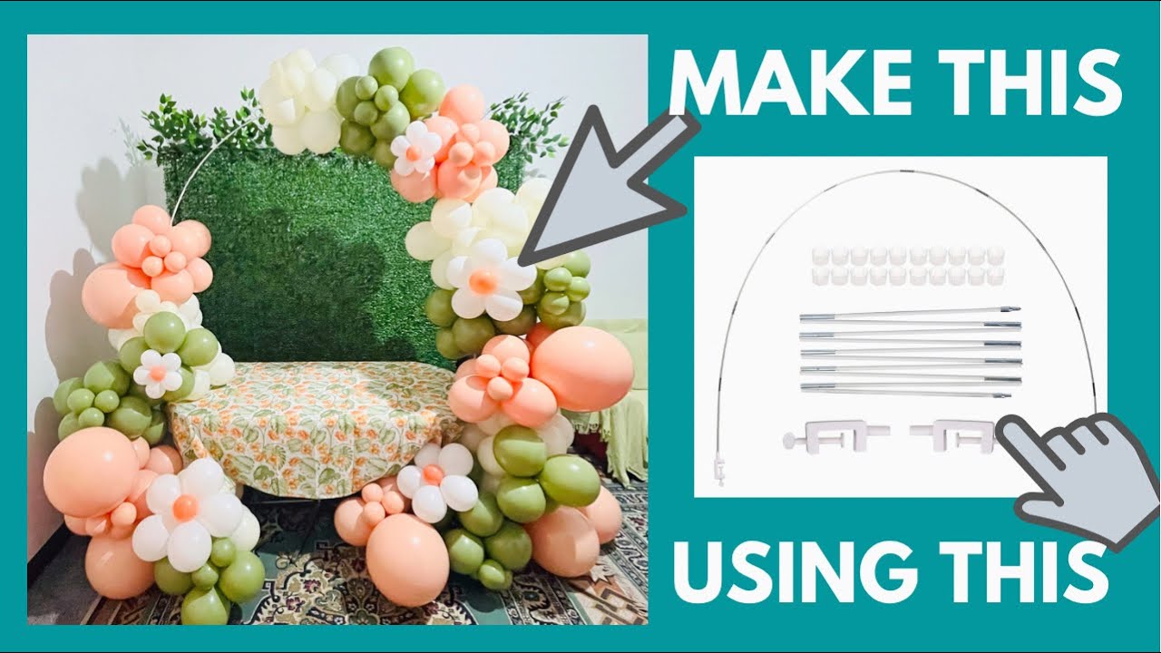 Balloon garland using table arch- How? -DIY
