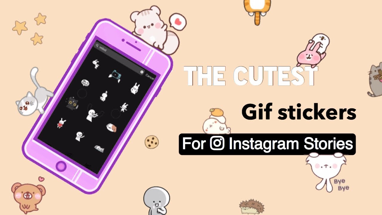 Cute Character GIF Stickers for Instagram Stories || Part 3