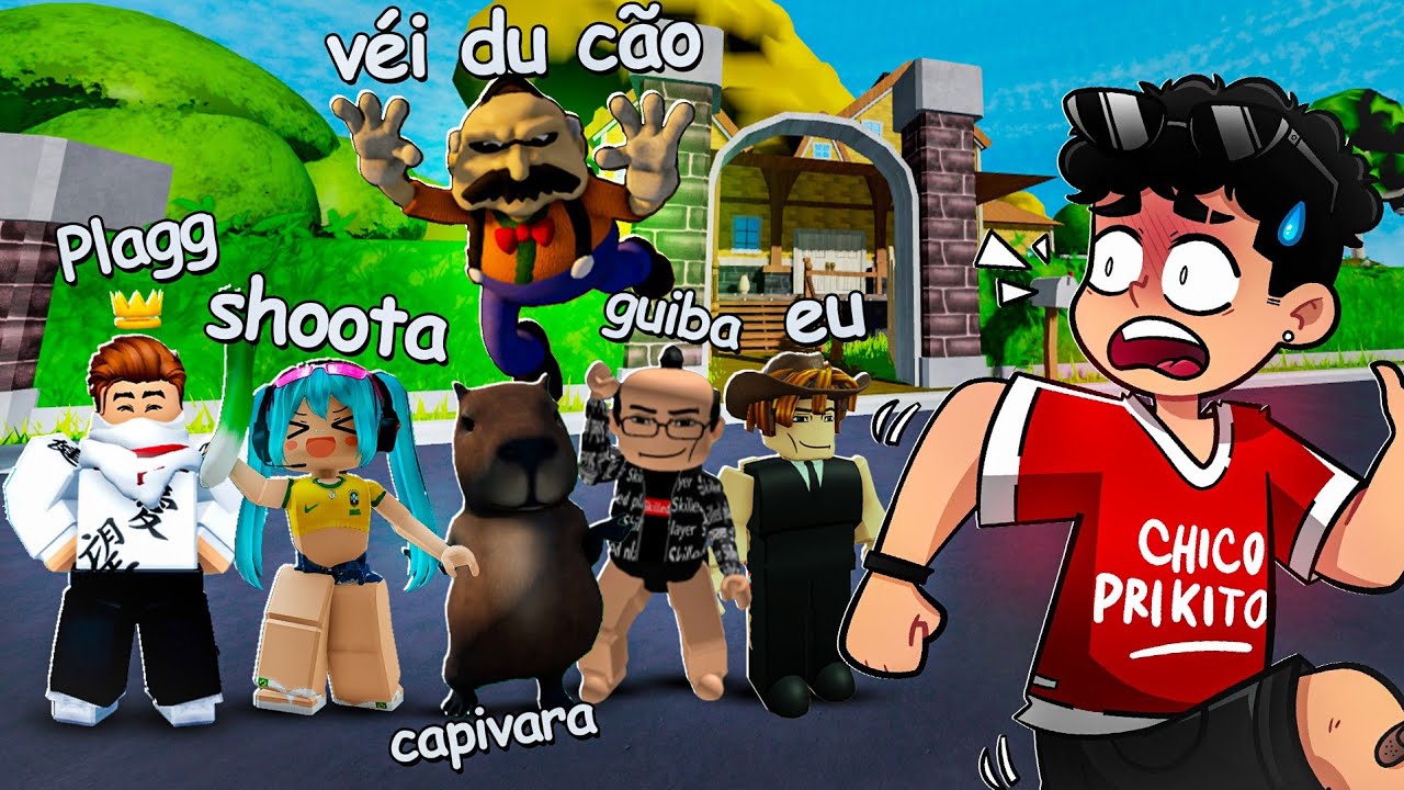 5 idiotas na INCR&Iacute;VEL FUGA desse v&eacute;i safado no Roblox  kkkkk