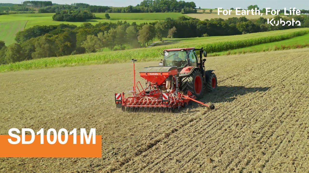Kubota SD1001M: Compact cultivator-mounted seed drill | #Kubota 2024