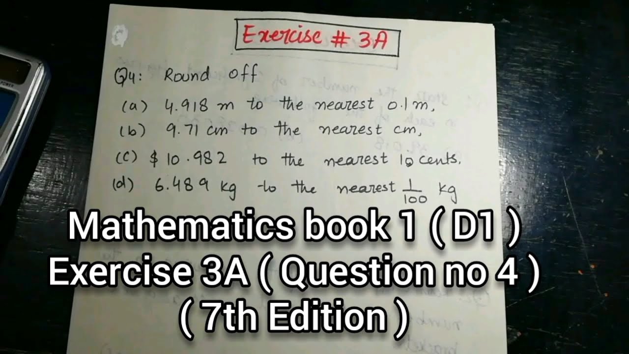 Mathematics Book 1 (D1) Ex# 3A part 3 (Question no 4) in Urdu