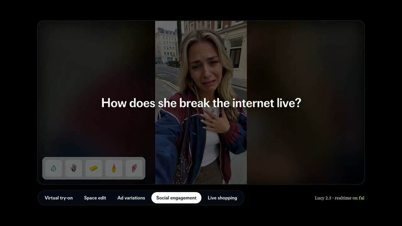 Lucy 2.5 Realtime, Real-time video-to-video editing over WebRTC