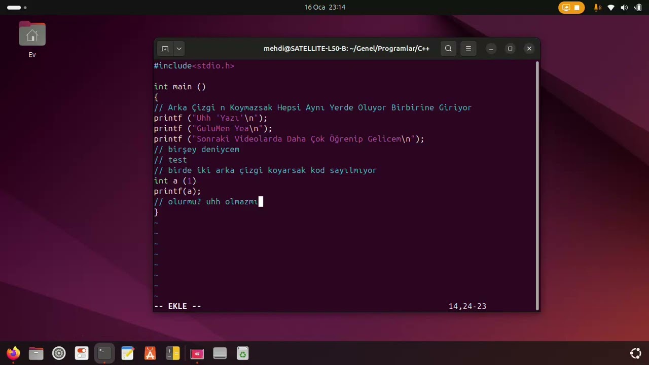C++ Öğrenmeye Çalıştım (Kötü Gitti)